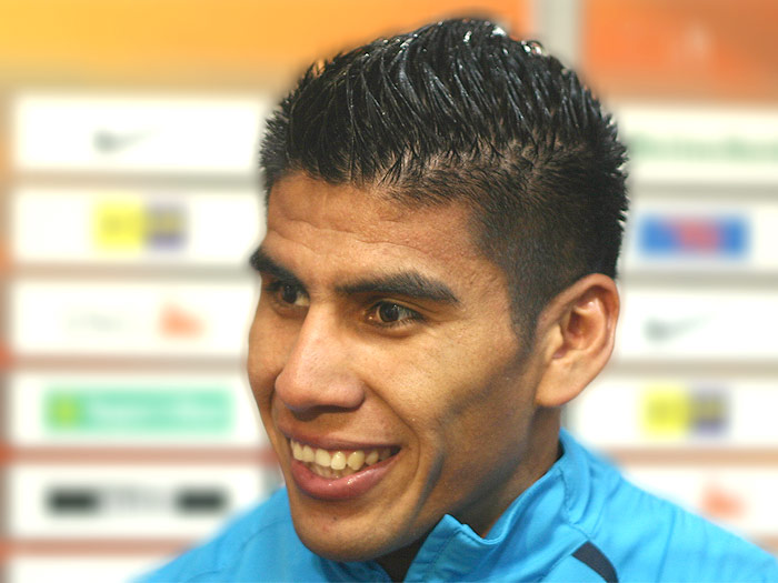 Former Mexico defender Carlos Salcido smiling at a press event
