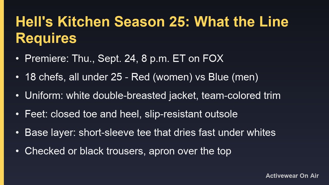 Hell's Kitchen season 25: premiere time, team split and what the line requires